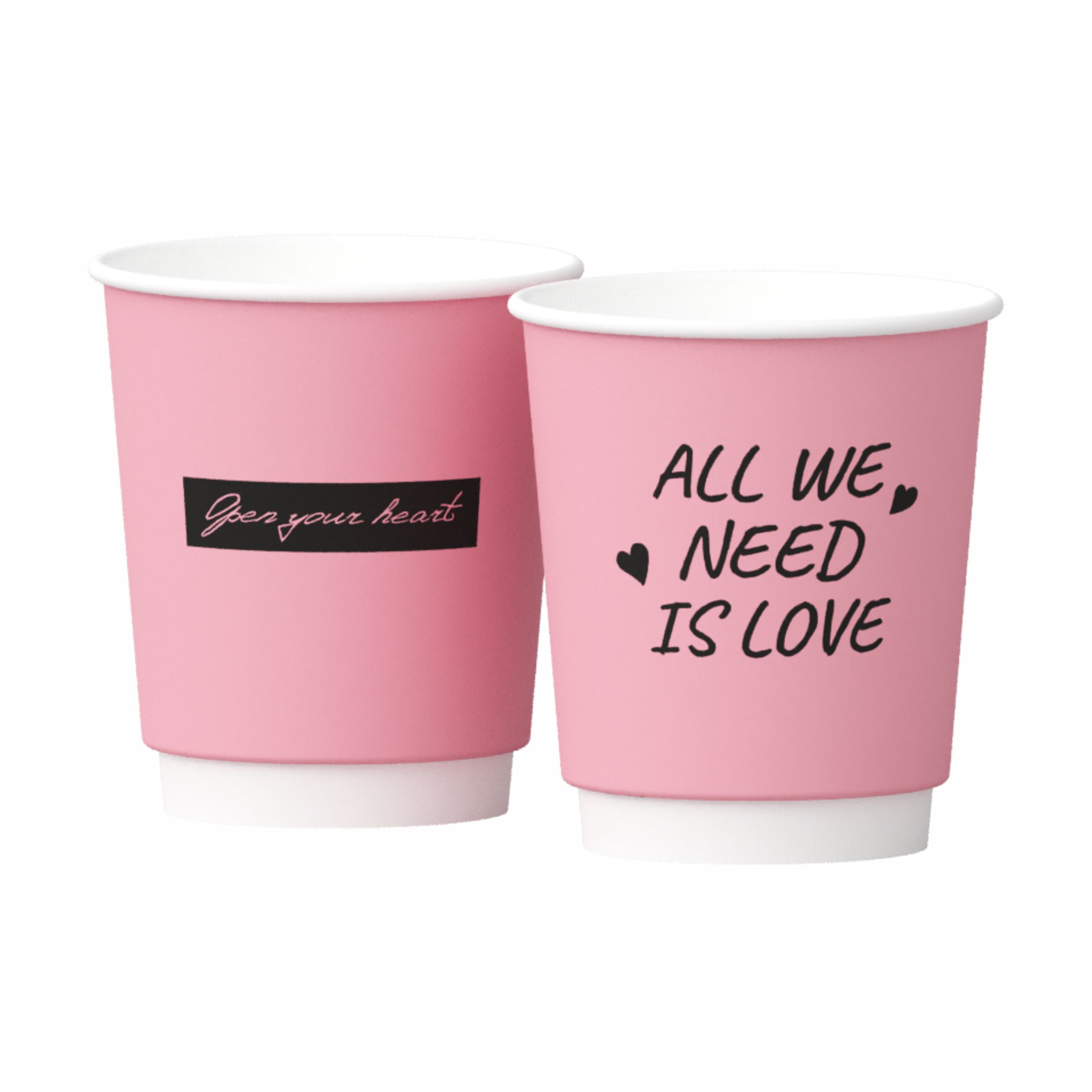 Двухслойный стаĸан бумажный Маркеры розовый 250мл