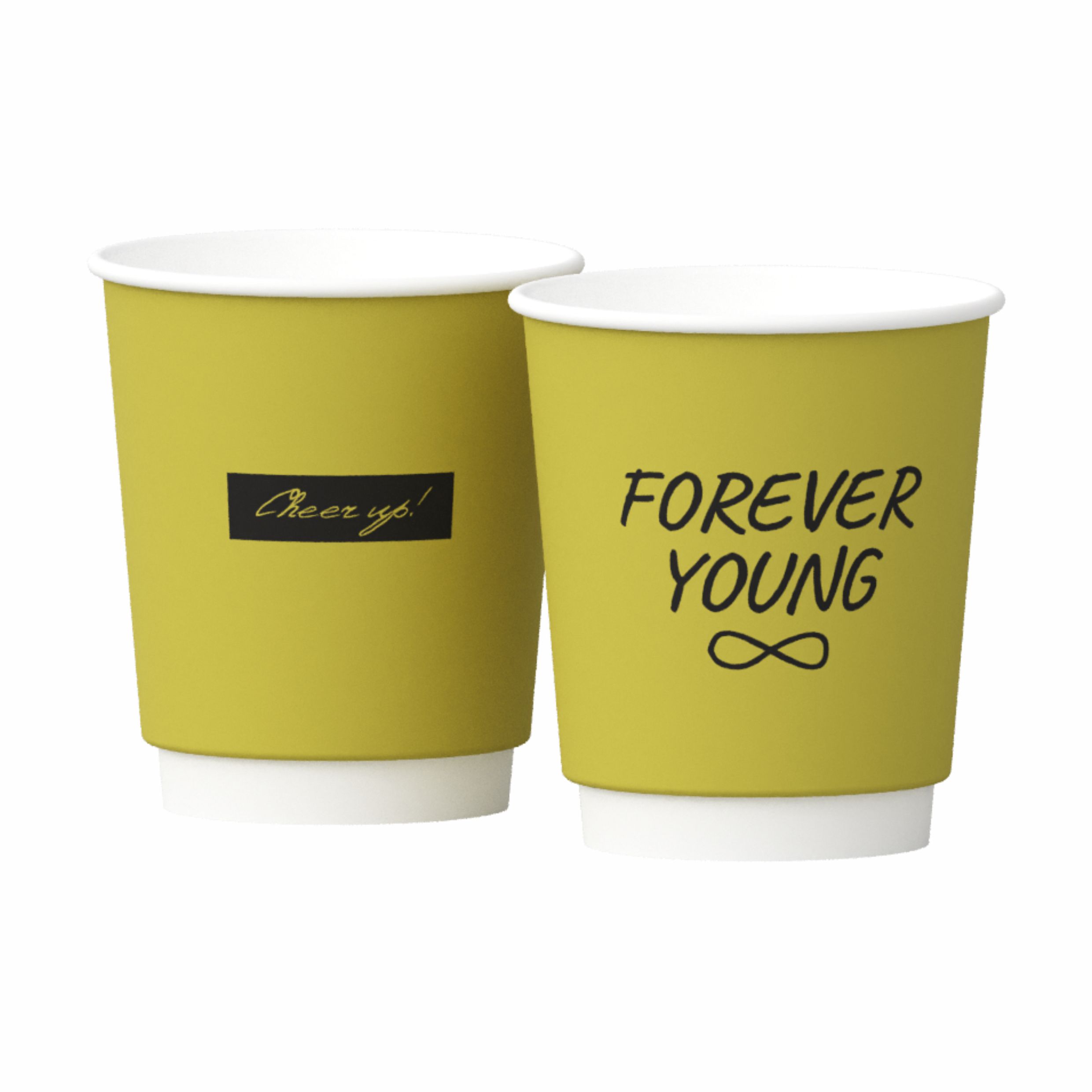 Двухслойный стаĸан бумажный Маркеры зелёный 250мл