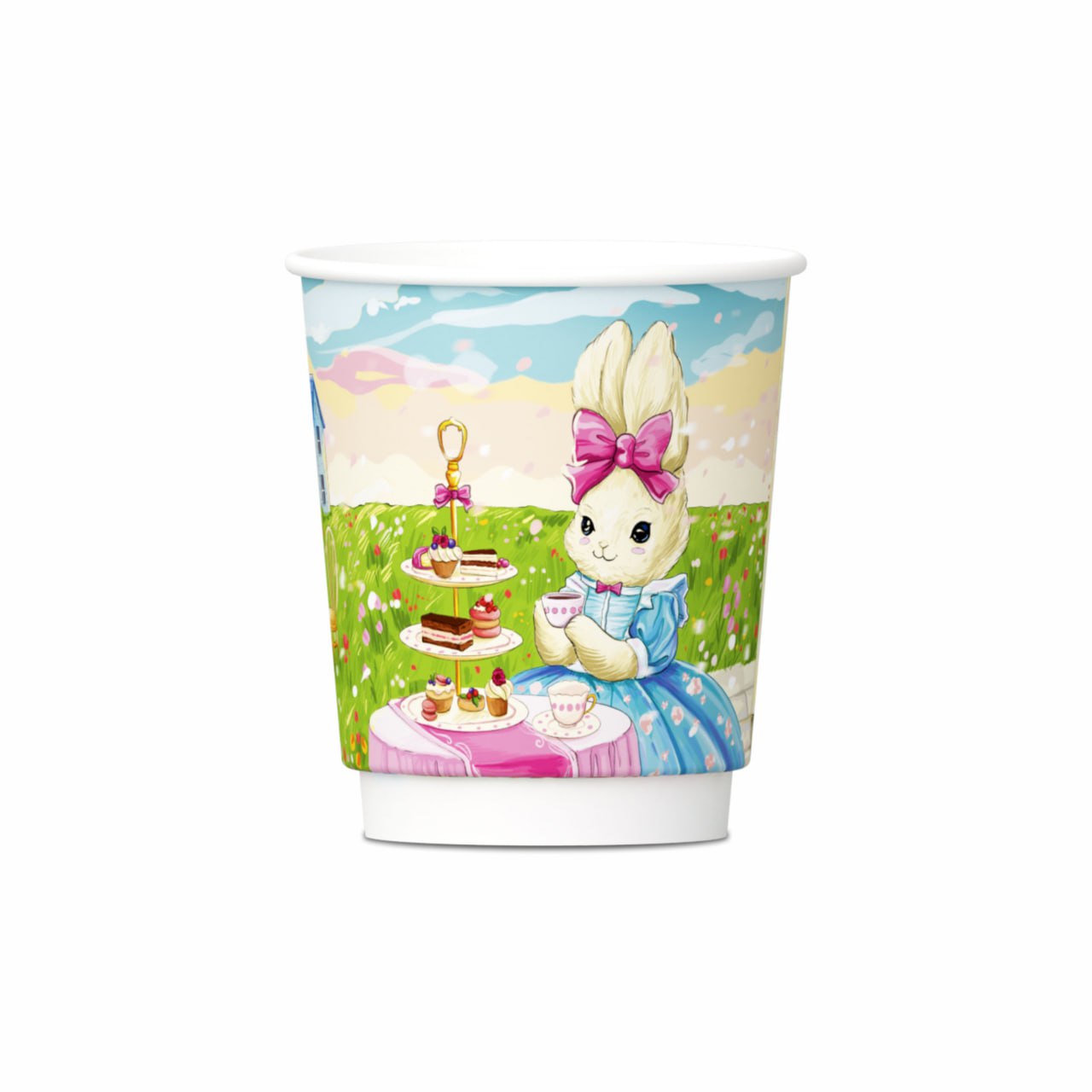 Двухслойный стаĸан бумажный Весенняя коллекция Зайка 250мл