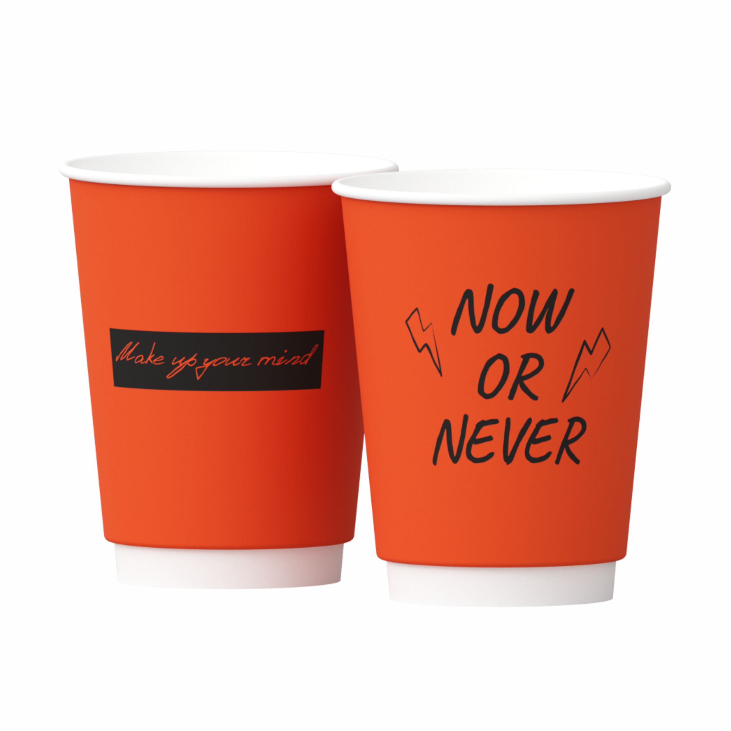 Двухслойный стаĸан бумажный Маркеры оранж  350мл