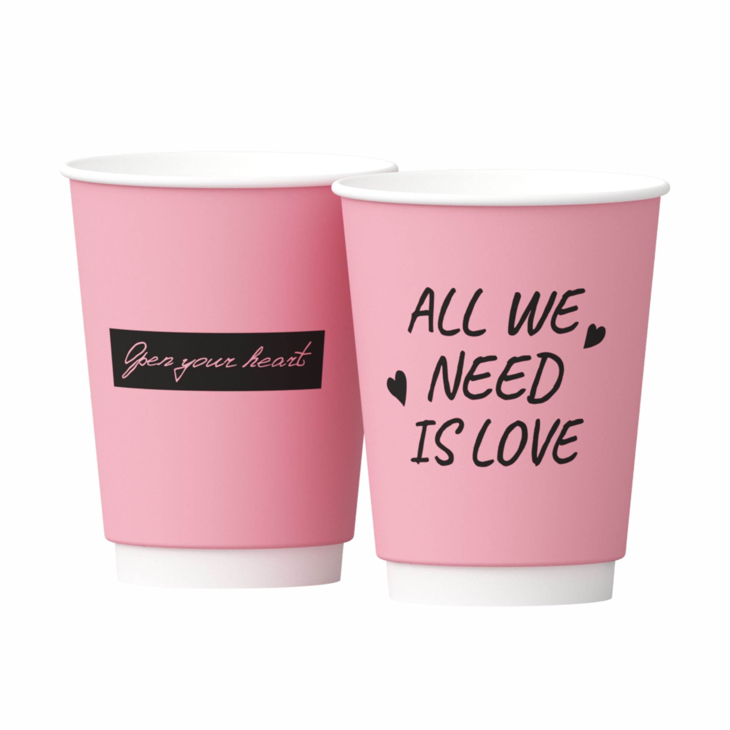 Двухслойный стаĸан бумажный Маркеры розовый 350мл