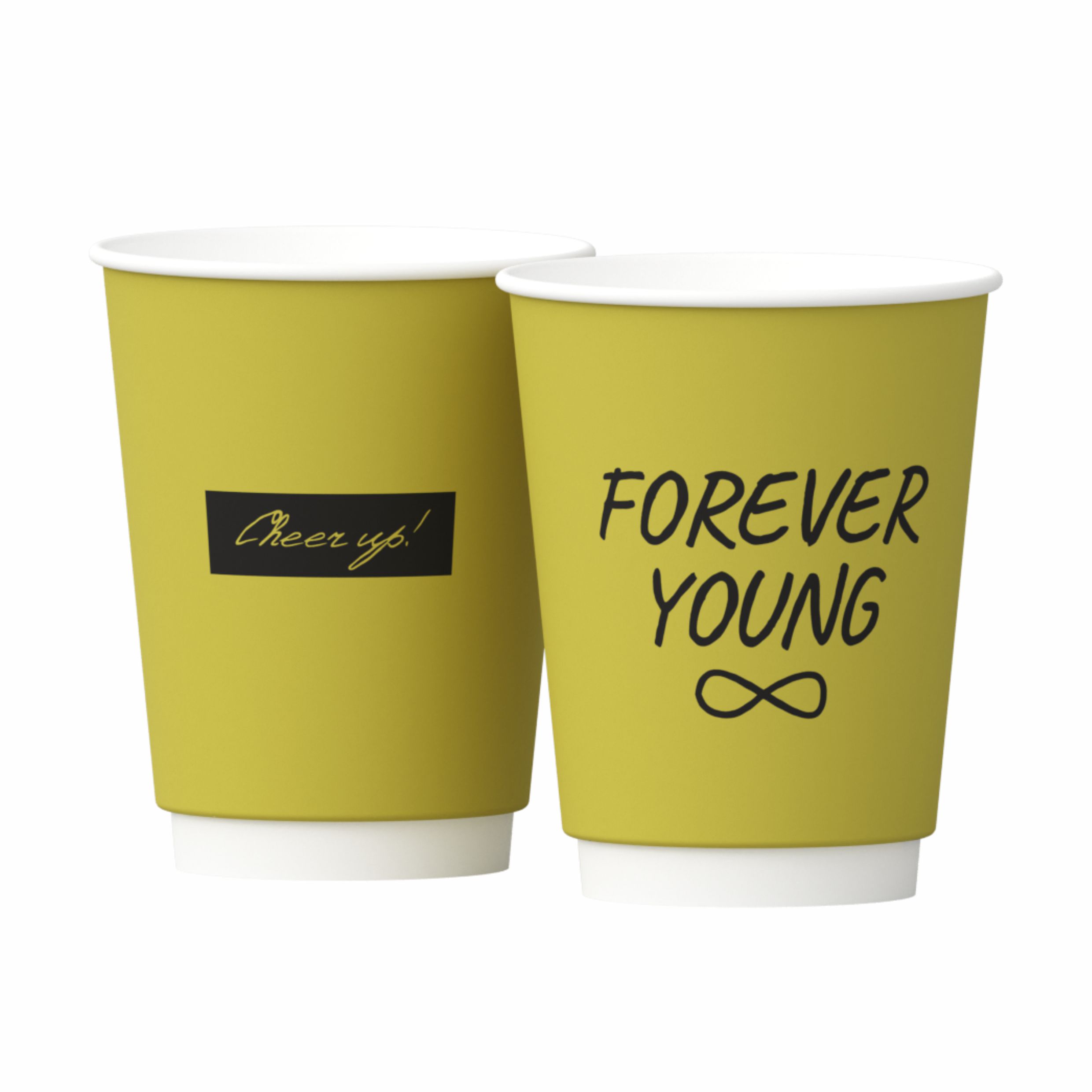 Двухслойный стаĸан бумажный Маркеры зелёный 350мл