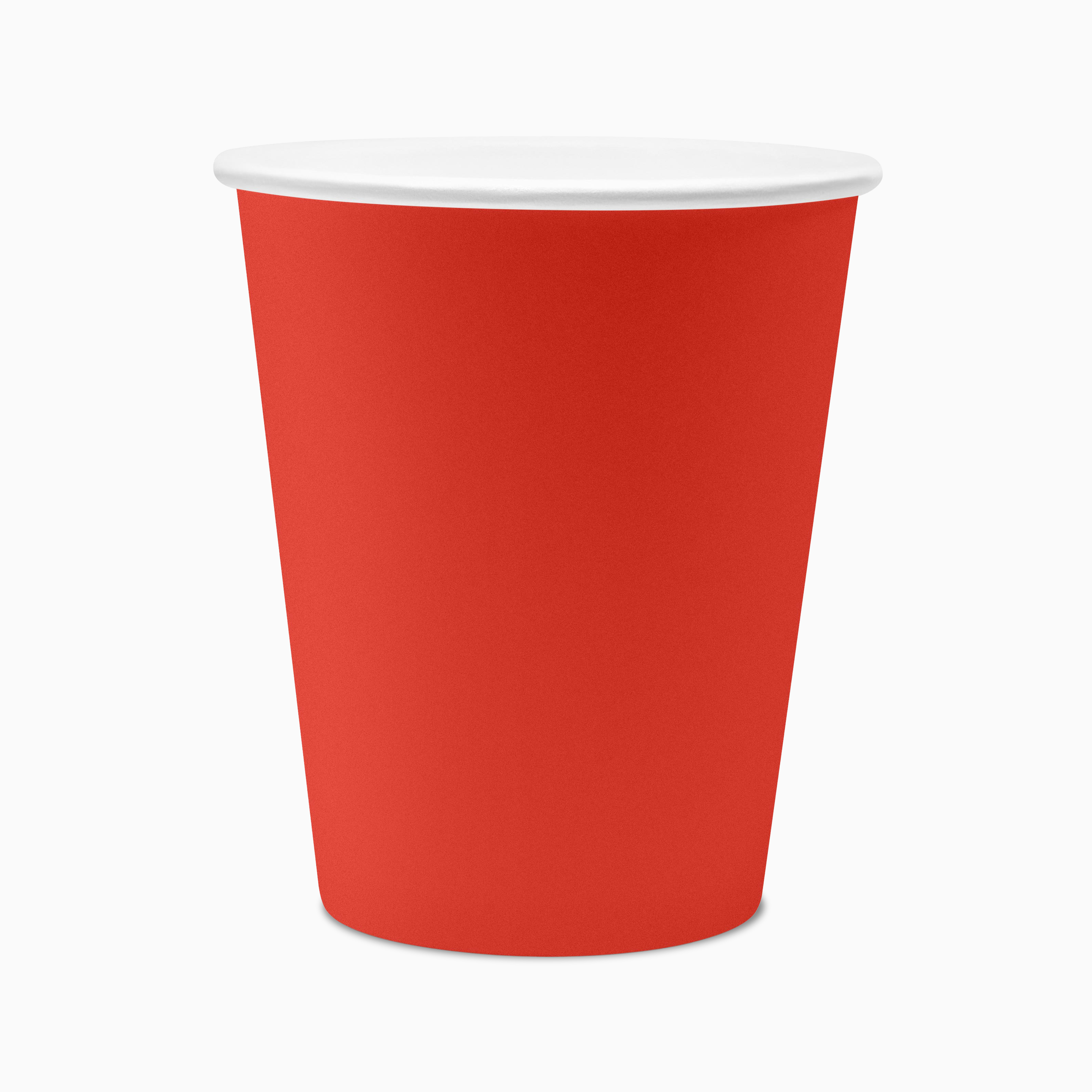 Стакан бумажный однослойный Красный 250мл