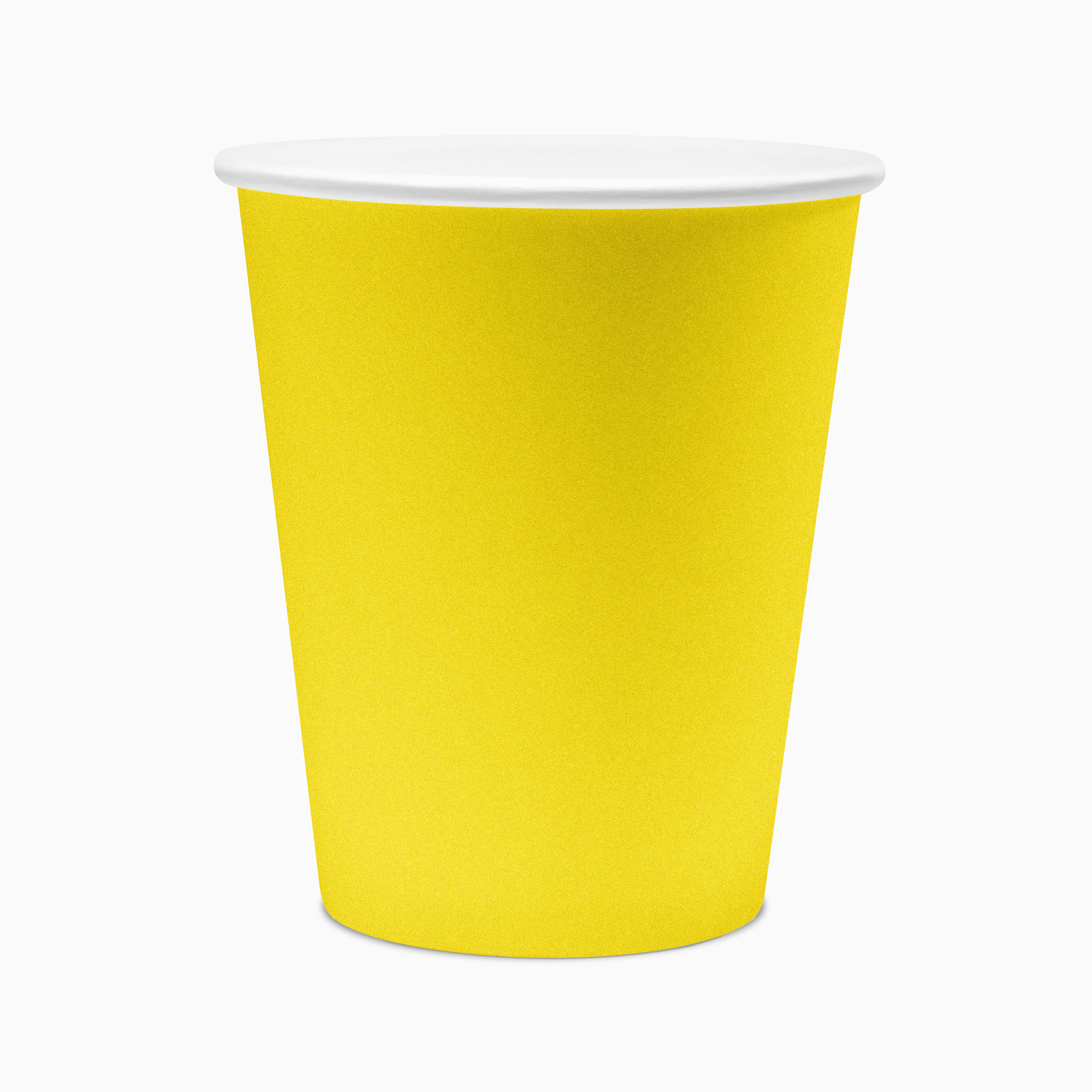 Стакан бумажный однослойный Жёлтый 250мл